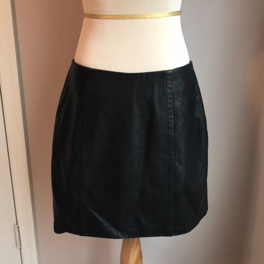Vintage Bergdorf Goodman Leather Skirt